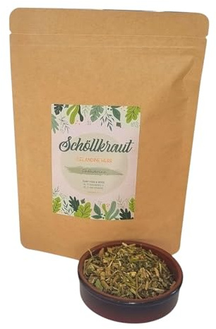 IGART FOOD&WOOD Chélidoine séchée 1000g, Chelidonium majus, plante séchée naturellement pour infusion, qualité 1A – pour préparation de tisane, 1KG