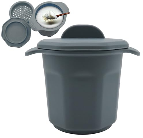 Contenitore per lo scarico 'olio – separatore di grasso | Salva grasso con colino | Porta-salsa portatile | Colino per alimenti | Vasi filtranti | Contenitori per grasso da cucina con manico in