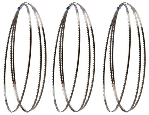 BCOMFY 3 pièces 1332 1400 1440 1570 1640 1712 1750 Lames de scie à ruban for le travail du bois de 1790 mm.3 mm (1/8) avec courbe de coupe des lames de scie 14Tpi.
