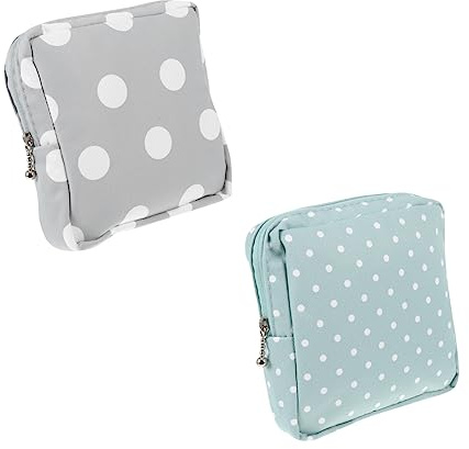 2Pcs Sanitary Napkins Bag Menstrual Liner Pads Pouch Lighweight Small Coin Bag Menstrual Pad Pouch for Teen Girls Women
