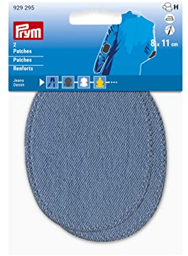Flicken Denim/Bügelbild 8x11cm l'blue, hellblau