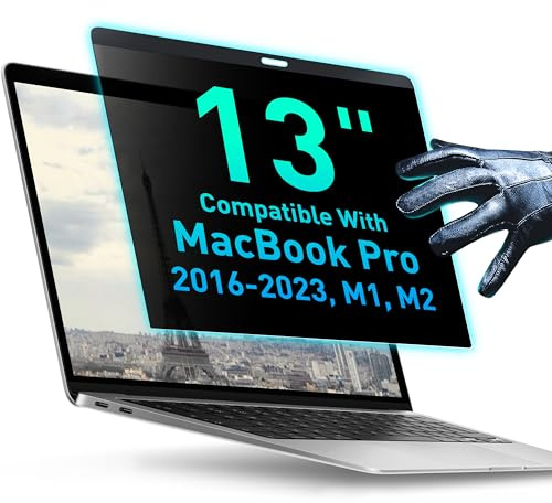 Écran de confidentialité magnétique pour MacBook Pro 13 Protecteur d'écran Anti-lumière Bleue antireflet pour Ordinateur Portable | Filtre Anti-lumière Bleue pour MacBook Pro 13 2016-2023, M1, M2