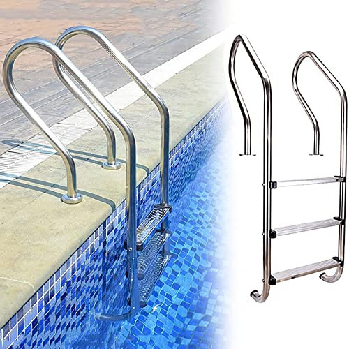 Échelle Piscine Enterrée en Acier Inoxydable, Échelle Piscine Enterrée 2/3/4/5 Marches avec Pieds Faciles À Monter, Système D'entrée Et Sortie pour Piscines Enterrées (Color : 4 Pedals)