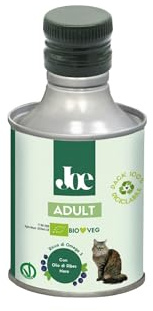 JOE | GATTI ADULT - Olio Nutrizionale per Gatti Adulti in latta da 250ml. - Barf - Vegano - Natuale - Biologico - Olio di ribes - Omega