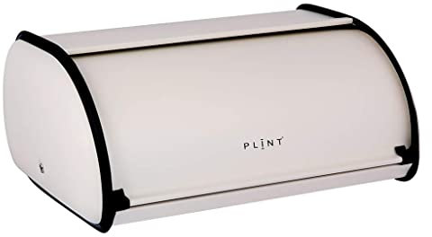 PLINT Bread Box with Stainless Steel Body Metal Home Storage Bin For Kitchen Counter, Extra Large Bread Bin with Sliding Lid, Bread Box Holder with Lid, Bakery Storage Container, Cream Color