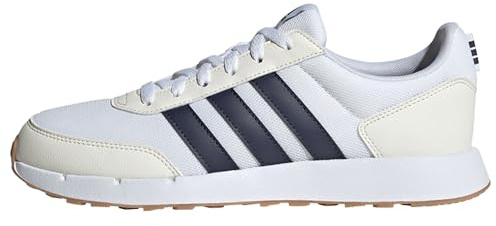 adidas Unisex Run 50s Shoes, Cloud White / Shadow Navy / Off White, 44 2/3 EU