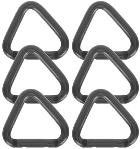 Kisangel Gran 6 unidades de mosquetones triangulares para llaves, mosquetones para hamacas, ganchos robustos, mosquetones de conexión rápida, mosquetones de escalada, clips de metal, resistentes y de