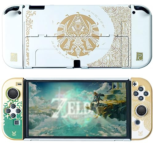 Switch OLED Coque, Protection Coque Switch OLED, Coque Rigide Accessoires | Etui pour Switch OLED Console, Dockable Blanc