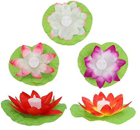 OSALADI 5stücke Lotus Lamp Teiliges Wasserfeste Dekorative Laternen Für Hochzeiten Feste Und Partys Romantische Wasserlaternen Für Stimmungsvolle Dekoration