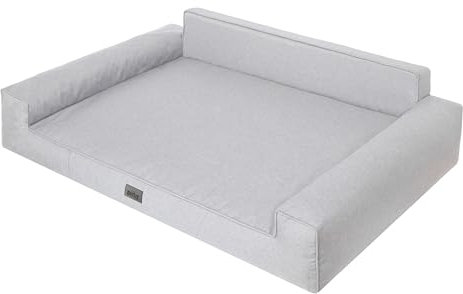 DOGGY Cuccia per cani, materasso per cani, per cani di piccola e grande, per cani di piccola taglia, cuscino per cani, animali domestici, posto letto, mobili per cani, grigio, XL: 98 x 66 cm