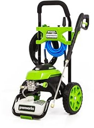 Greenworks 2000 PSI Electric Pressure Washer for Home & Outdoor Cleaning, 1.2 GPM Cold Water Power Washer with Push-Button Start, Multiple Spray Nozzles, CSA Certified