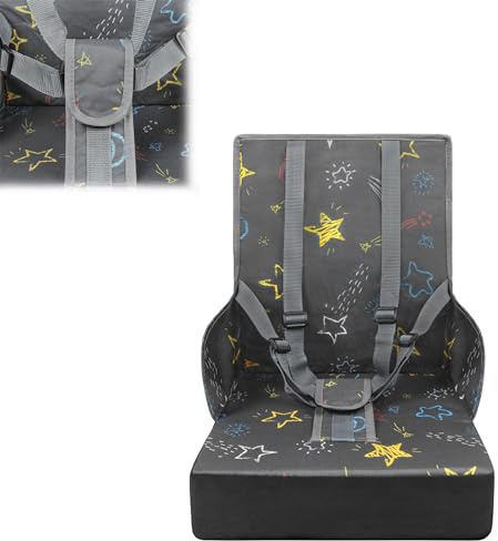 VA-Cerulean Silla elevadora para niños para la mesa, trona portátil para bebé, cojín para silla de bebé, silla de mesa rápida, asiento de seguridad, asiento de refuerzo ajustable, asiento para mesa de