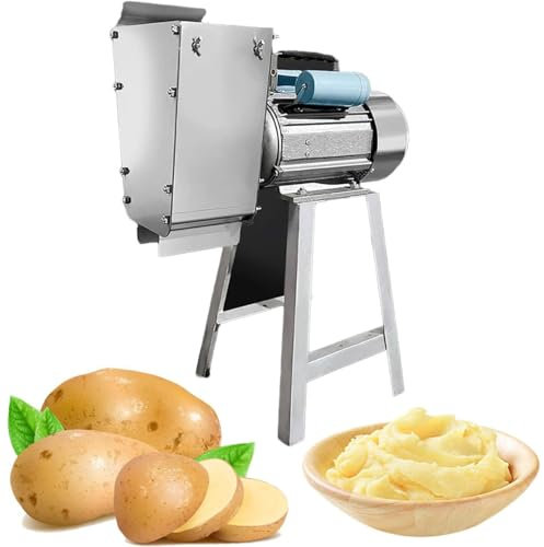 GYQSSD Commercial Electric Potato Masher, 1100W Stainless Steel Potato Ricer, Multifunctional Fruit Vegetable Masher for Smooth Fluffy Mashed Potatoes, 40-100KG/H Output