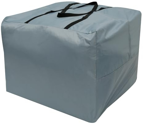Garden Furniture Cushion Storage Bag 81x81x61cm Waterproof Anti-UV Heavy Duty Rip Proof 210D Oxford Fabric Outdoor Patio Cushion Storage Bag with Handles for Winter Patio Chair Couch Pillow (grey)