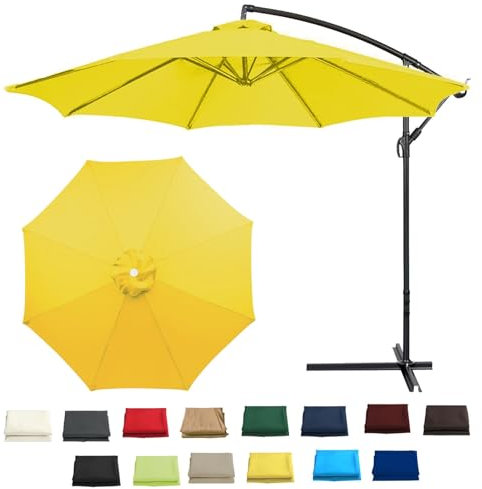 Abdeckung für Gartenschirm, Ersatz für 200/270/300 cm, wasserdichter Stoff, passend für 6- oder 8-armige Markttischschirme