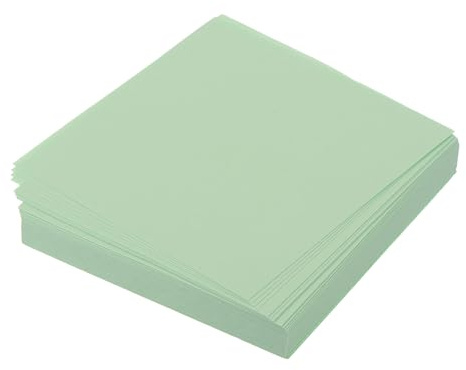 QUARKZMAN 100 Hojas de Papel para Origami de Doble Cara, Color Verde Claro, 7 x 7 cm, para Proyectos de Manualidades, Principiantes y Decoración de Regalos