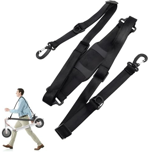 Schwarz Scooter Schultergurt,Tragegurt Laufrad,Universaler Verstellbarer Schulterriemen Für Kinderfahrräder,Shoulder Strap,Scooter Zubehör Für Xiaomi Mijia M365 Elektroroller,Yoga-Matte,Laptoptasche