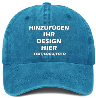 ROHBVMN Basecap personalisiert für Herren & Damen mit Foto/Logo/Text | Verstellbare Trucker Cap | Mesh Cap selbst gestalten | Baseball Cap Männer Frauen | Snapback Schildkappe Schwarz