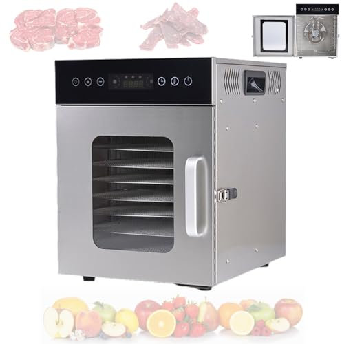Générique Déshydrateur alimentaire professionnel 10 plateaux, température réglable de 30 à 90 °C, 400 W, en acier inoxydable, avec minuterie de 24 h, for viande séchée, fruits, friandises for chiens e