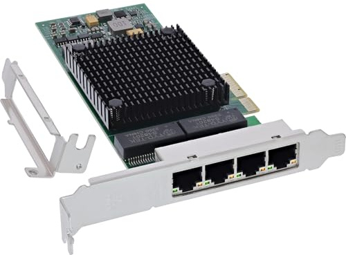 InLine® Tarjeta de Red Quad Gigabit, 4 x RJ45 1 GB/s, PCIe x4, 51127E