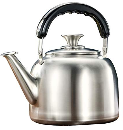 Bouilloire sifflante Bouilloire à thé-Théière Bouilloire Sifflet automatique Ménage Acier inoxydable 4L Grande capacité Théière Cuisinière à induction Universel