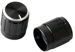 WHRLQXM Aluminum Alloy Potentiometer Knob Slip Single and Double Potentiometer 15 * 17 Black