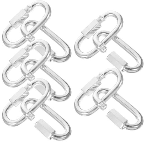 Gogogmee 10pièces De Verrouillage Robuste pour Maillons De Chaîne Lot de Mousquetons Filetés pour Réparation Et Connexion Rapide