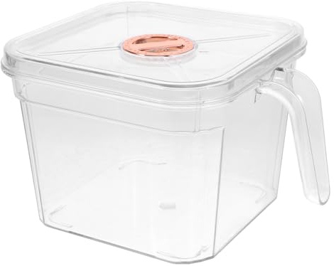 UPKOCH Transparentes Quadratisches Fischglas mit Bruchsicherem Deckel und Praktischem Griff Leichtes Kleines Desktop Aquarium für Betta und Goldfische Stilvolle Hydroponische