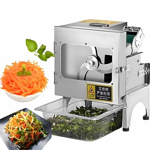GIZMIT Tritatutto Elettrico per cipollotti, affettatrice per cipollotti, affettatrice Professionale per cipollotti e Tritatutto per cipollotti, per peperoni, cipolle, coriandolo, porri, sedano C75-A