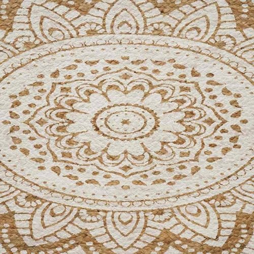Gecheer Tappeto Marrone 122 x 183 cm, Caldo e Accogliente, Juta, Tappeto Intrecciato, Ideale per il Salotto
