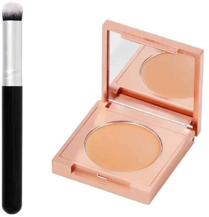 Correttore CC per il contorno occhi in argilla colorata,Correttore Occhiaie Con Pennello,crema illuminante e correttiva,idratante Fondotinta Waterproof E Leggero A Lunga Tenuta (Naturale)