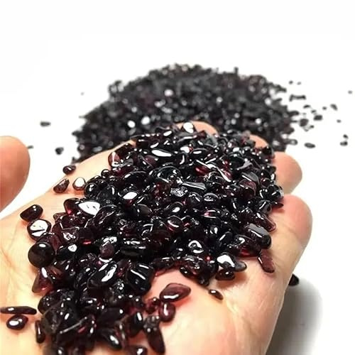 100-110g Polished semi-Precious Red Garnet Sand Gravel Quartz Crystal Collectables Home Garden Decor Gemstone Stone