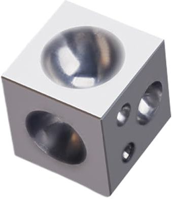 Herramienta De Creación De Joyas - Bloque De Formado De Acero 4x4x4 Cm, Molde De Bisel, Cubo con Agujeros Precisos con Soporte En Ángulo para Modelar Pulido | Accessor