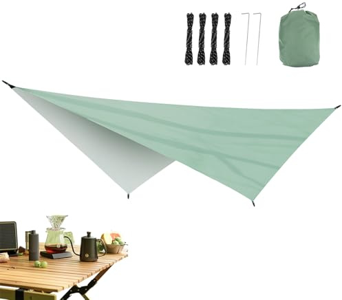 Vela Ombreggiante - Copertura Parasole a Blocco UV - Vela da Sole Impermeabile | per Spiaggia, Esterno, Giardino, Cortile, Portico, Ponte, Pergola, Campeggio, Picnic, Uscite