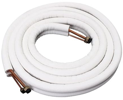 7m 1/4 '' 3/8 Tubi del condizionatore d'aria Raccordi for tubi in rame isolati Coppia Tubo a spirale Set di cavi Split Line Condizionatore