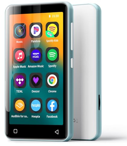 innioasis 16GB MP3 Player with Bluetooth and wifi, MP3 Player for Kids with Spotify, Spotify Kids, Pandora, Audible, 4.0 Touch Screen Music Player with Parental Controls, Up to 1TB(Teal)