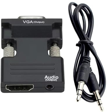 Adaptador USB a VGA - Cable convertidor de video con transmisión de señal | estable - Conector de pantalla Plug and Play - Adaptador USB hembra a VGA macho para portátil Monitor de escritorio Extensión