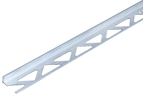 Alberts 475376 Perfil para remate de teja, Aluminio, en bruto, 1000 x 23,5 x 8 mm