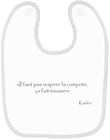 Bavoir bébé kaamelott kadoc compote Blanc