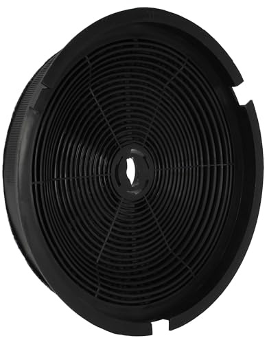 vhbw Aktivkohlefilter kompatibel mit Zanker Luxor 90 BK, Luxor 90 CU, Luxor 90 WH, Luxor 90 X, QUADRIFOGLIO 60 BK Dunstabzugshaube - 19 cm
