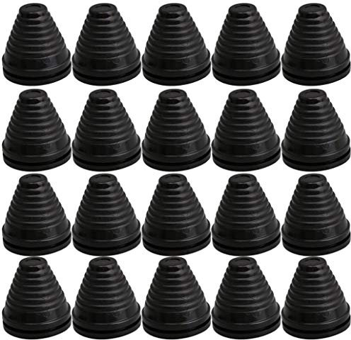 Rillendurchmesser schwarze Turmform Gummi Kabeldurchführungen Dichtungsschutz Ring Heimverbesserung 20 Stück (35 mm)