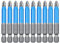 Saipor 10pcs PH2 Magnetic #2 Phillips Screwdriver Bit Set Hex Shank Phillips Head Drive Bit Cross Anti-Slip Screw Driver Power Drill Bit Screwdriving Bit for Electric Hand Screwdrivers|PH2 X 65mm