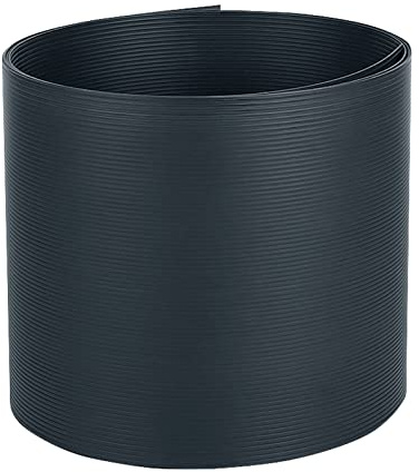 YUENFONG 10x Hart PVC Sichtschutzstreifen Sichtschutz für Doppelstabmatten, Gartenzaun, Balkon (2,5m x 19cm, Anthrazit)