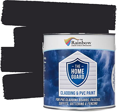 Rainbow Chalk Markers UPVC Plastic Paint - 2.5L Granite | Non-Toxic & Water-Based Exterior uPVC Paint for Plastic Cladding, Facia Boards, Window Frames & Doors | Quick Drying & Satin Finish