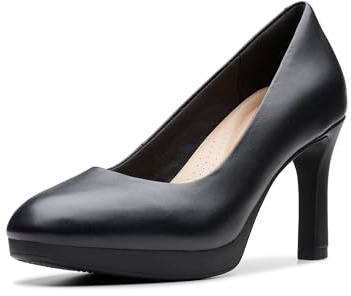 Clarks Ambyr2 Braley, Scarpe décolleté Donna, Black Leather, 35.5 EU