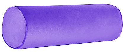 Tinbolunce Nackenrollenkissenbezug mit Reißverschluss – Vollmond-Kissenbezug für Nackenrolle/runder Zylinder-Kissenbezug für Schlafzimmer, Wohnzimmer, Sofa – einfarbig, 45,7 x 15,2 cm (lila)