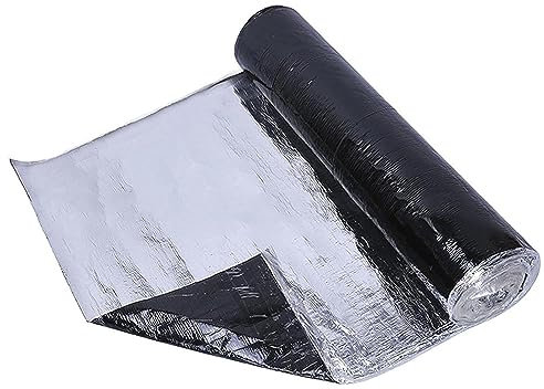 Cinta Bituminosa para Reparación de Techos y Goteras,Cinta de Sellado Impermeable,Negro Rollo Adhesivo de Tela Asfáltica para Grieta,Piscina,Metal,Panel Compuesto de Aluminio (0.5x1m)