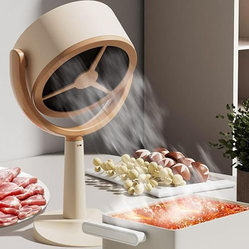 GAFENO Portable Range Hood, Rechargeable Desktop Range Hood, Mini Lightweight Kitchen Exhaust Fan, Detachable & Adjustable Speed Exhaust Fan, Low Noise for Kitchen, Indoor BBQ, Hot Pot