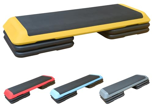 43'' Aerobic Stepper, 4-6-8in Height-Adjustable Exercise Workout Step Platform with 4 Detachable Risers for Home Gym Workout & Training