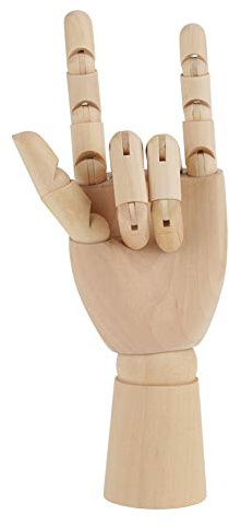Kunst-Holzhand, Holz-Mannequin-Hand, Frauen-Holz-Handmodell, Bewegliche Manikin-Hand-Artikulationsfigur, Künstler-Zeichnungs-Handmodell-Skulptur Zum Zeichnen, Skizzieren, Malen,